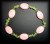 PINK OPALE+PERIDOT BRACELET(16gr/elastic)