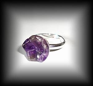 AMETHYSTE FLOWER RING 3( 7g/adjustable)